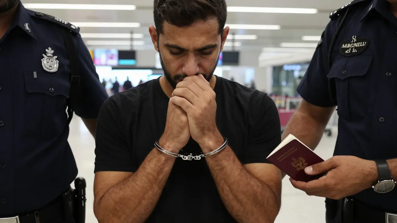 Detained person processed by authorities at Abu Dhabi airport